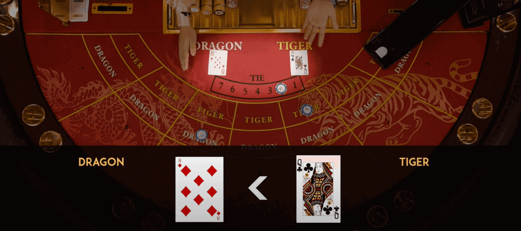 Dragon Tiger Dealer Drawing Cards