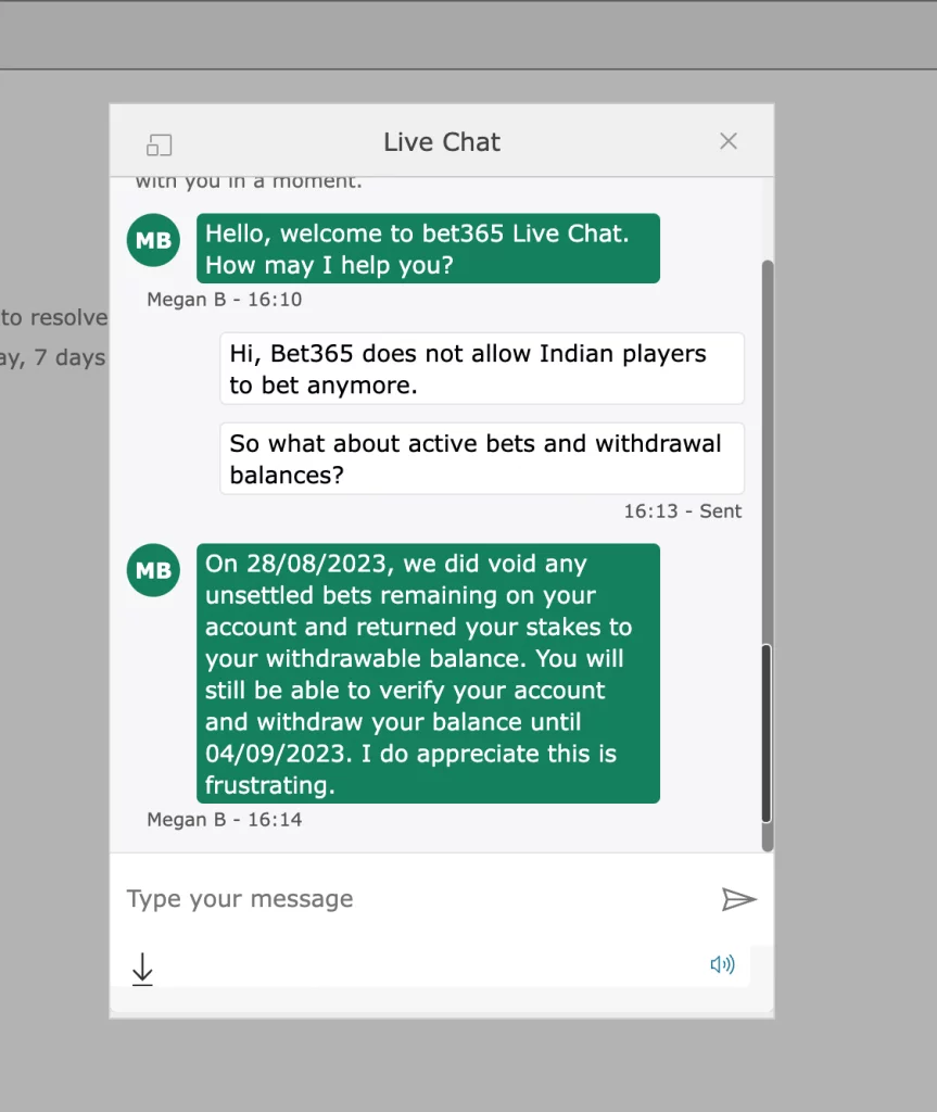 Live Support Also Confirms the Restriction and Settlement Process